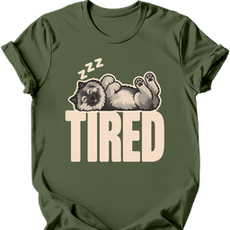 Keeshond Tired Dog T Shirt Gift For Dog Lover