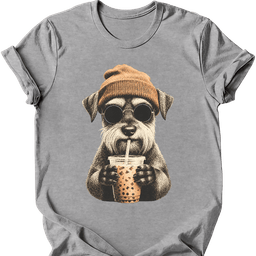 Miniature Schnauzer Hipster Dog T Shirt Gift For Dog Lover