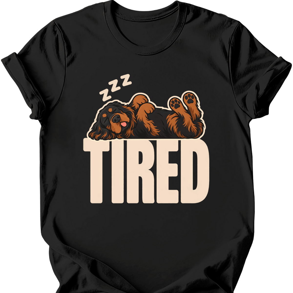 Gordon Setter Tired Dog T Shirt Gift For Dog Lover