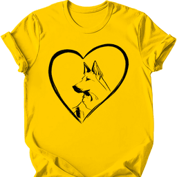 Dutch Shepherd Heart Dog T Shirt Gift For Dog Lover