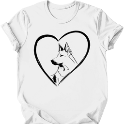 Dutch Shepherd Heart Dog T Shirt Gift For Dog Lover
