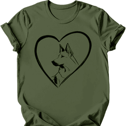 Dutch Shepherd Heart Dog T Shirt Gift For Dog Lover