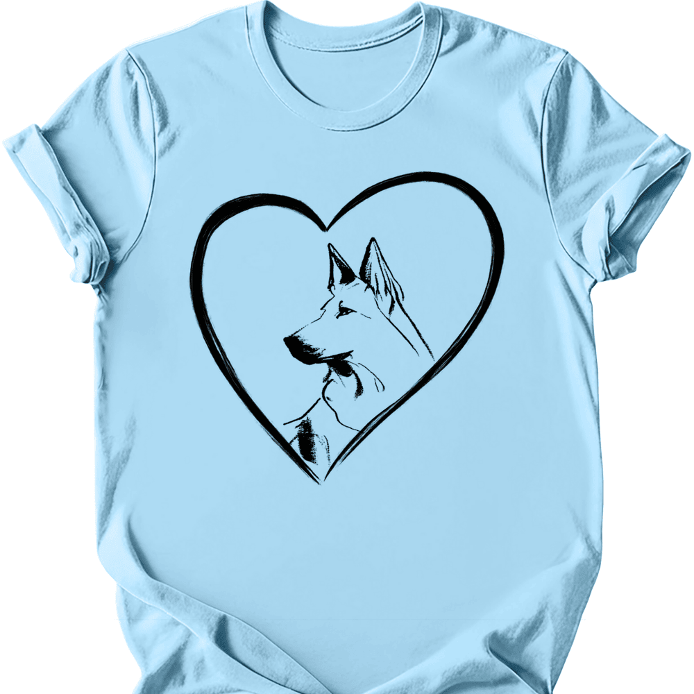 Dutch Shepherd Heart Dog T Shirt Gift For Dog Lover