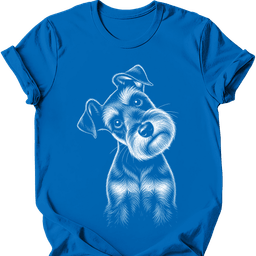 Miniature Schnauzer Tilted Dog T Shirt Gift For Dog Lover