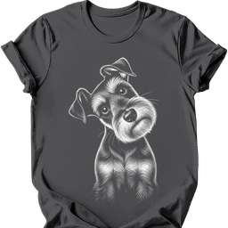 Miniature Schnauzer Tilted Dog T Shirt Gift For Dog Lover