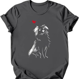 Miniature American Shepherd Sketch Dog T Shirt Gift For Dog Lover