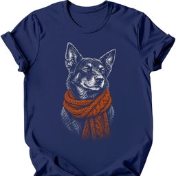 Kelpie Winter Dog T Shirt Gift For Dog Lover