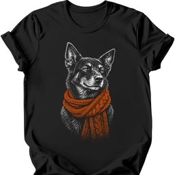 Kelpie Winter Dog T Shirt Gift For Dog Lover