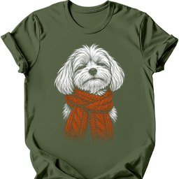 Maltese Winter Dog T Shirt Gift For Dog Lover