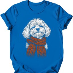 Maltese Winter Dog T Shirt Gift For Dog Lover