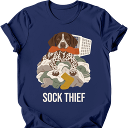 German Shorthaired Pointer Sock Thief T Shirt Gift For Dog Lover