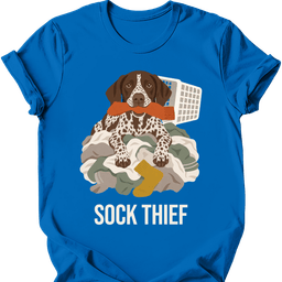 German Shorthaired Pointer Sock Thief T Shirt Gift For Dog Lover
