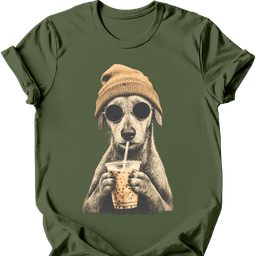 Lurcher Hipster Dog T Shirt Gift For Dog Lover