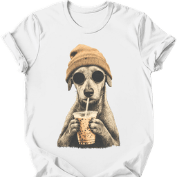 Lurcher Hipster Dog T Shirt Gift For Dog Lover