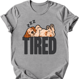 English Setter Tired Dog T Shirt Gift For Dog Lover