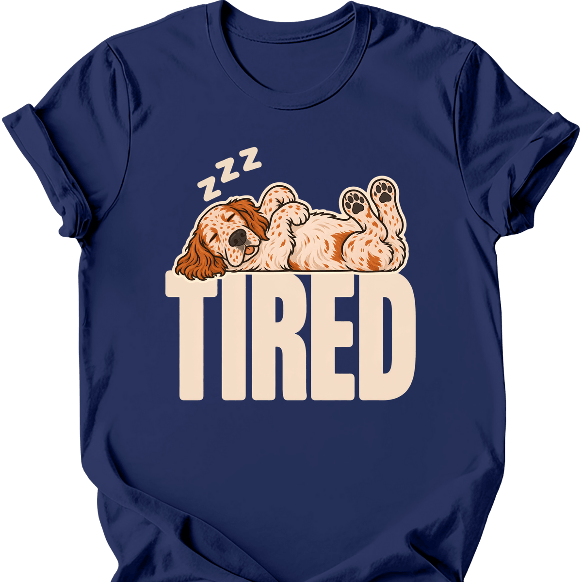 English Setter Tired Dog T Shirt Gift For Dog Lover