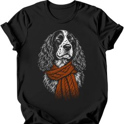 English Springer Spaniel Winter Dog T Shirt Gift For Dog Lover