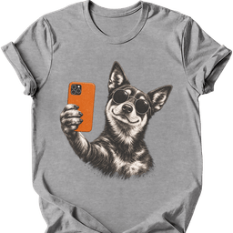 Kelpie Selfie Dog T Shirt Gift For Dog Lover