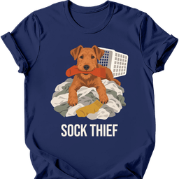 Irish Terrier Sock Thief T Shirt Gift For Dog Lover
