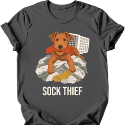 Irish Terrier Sock Thief T Shirt Gift For Dog Lover