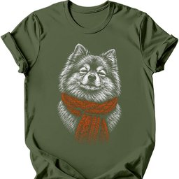 German Spitz Winter Dog T Shirt Gift For Dog Lover