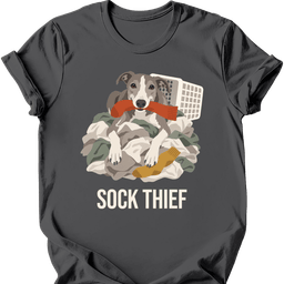 Greyhound Sock Thief T Shirt Gift For Dog Lover