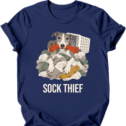 Greyhound Sock Thief T Shirt Gift For Dog Lover