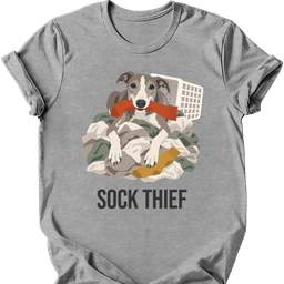 Greyhound Sock Thief T Shirt Gift For Dog Lover