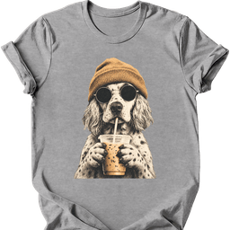 English Setter Hipster Dog T Shirt Gift For Dog Lover