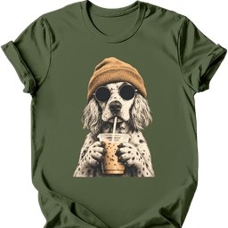 English Setter Hipster Dog T Shirt Gift For Dog Lover