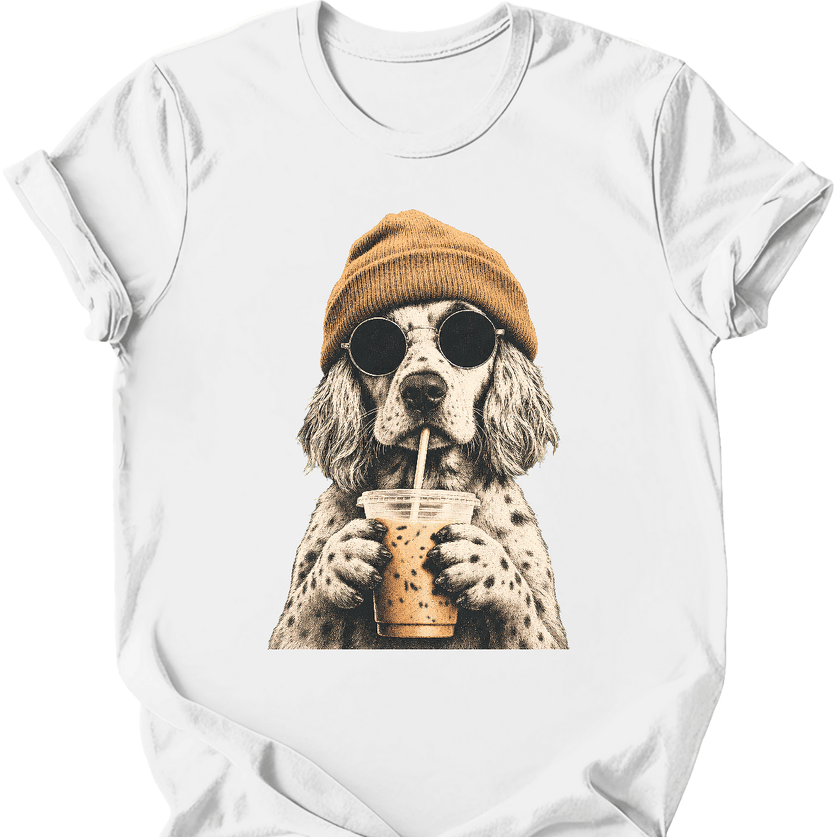 English Setter Hipster Dog T Shirt Gift For Dog Lover