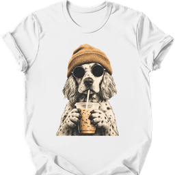 English Setter Hipster Dog T Shirt Gift For Dog Lover
