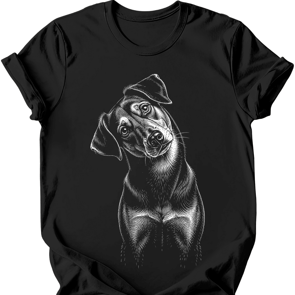 Kelpie Tilted Dog T Shirt Gift For Dog Lover
