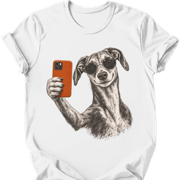 Galgo Selfie Dog T Shirt Gift For Dog Lover