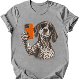 German Shorthaired Pointer Selfie Dog T Shirt Gift For Dog Lover