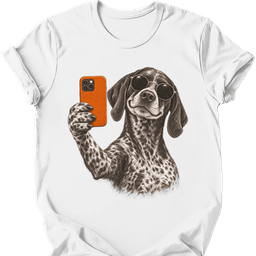 German Shorthaired Pointer Selfie Dog T Shirt Gift For Dog Lover