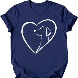 Labrador Heart Dog T Shirt Gift For Dog Lover