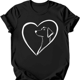 Labrador Heart Dog T Shirt Gift For Dog Lover