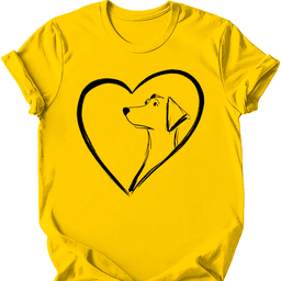 Labrador Heart Dog T Shirt Gift For Dog Lover