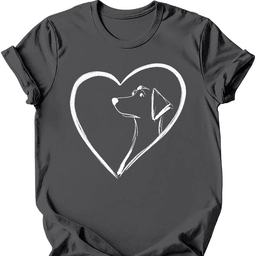 Labrador Heart Dog T Shirt Gift For Dog Lover