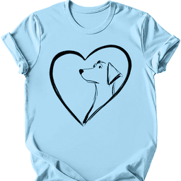 Labrador Heart Dog T Shirt Gift For Dog Lover