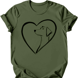 Labrador Heart Dog T Shirt Gift For Dog Lover