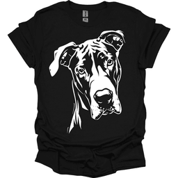 Great Dane Line Art T Shirt Gift For Dog Lover