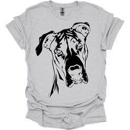 Great Dane Line Art T Shirt Gift For Dog Lover