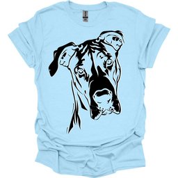 Great Dane Line Art T Shirt Gift For Dog Lover