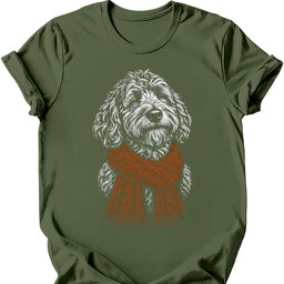 Labradoodle Winter Dog T Shirt Gift For Dog Lover