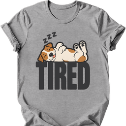Jack Russell Tired Dog T Shirt Gift For Dog Lover