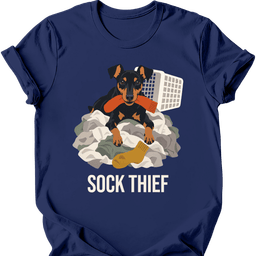 Manchester Terrier Sock Thief T Shirt Gift For Dog Lover