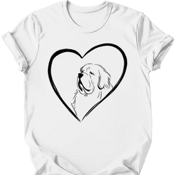Newfoundland Heart Dog T Shirt Gift For Dog Lover