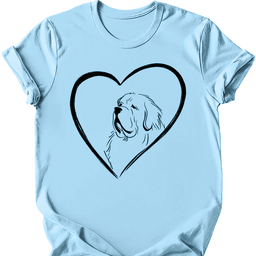 Newfoundland Heart Dog T Shirt Gift For Dog Lover